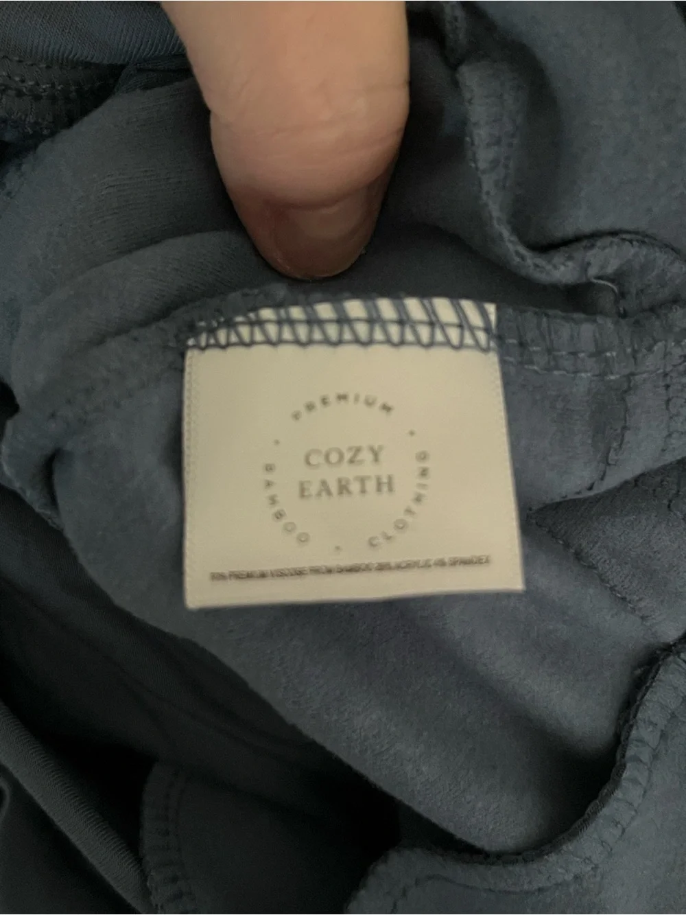 NWT Cozy Earth Men’s Slate Blue Jogger Shorts Size Small